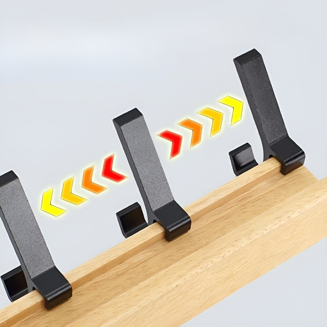 HookFlex Rack - Väggmonterad Rörlig Bambu-Krokarställning