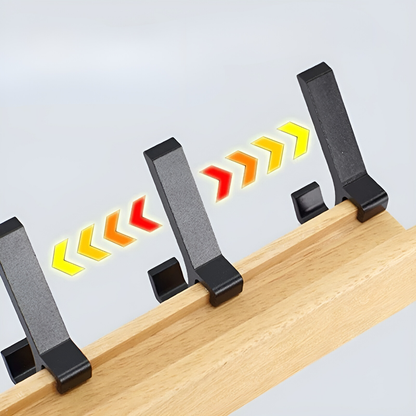 HookFlex Rack - Väggmonterad Rörlig Bambu-Krokarställning