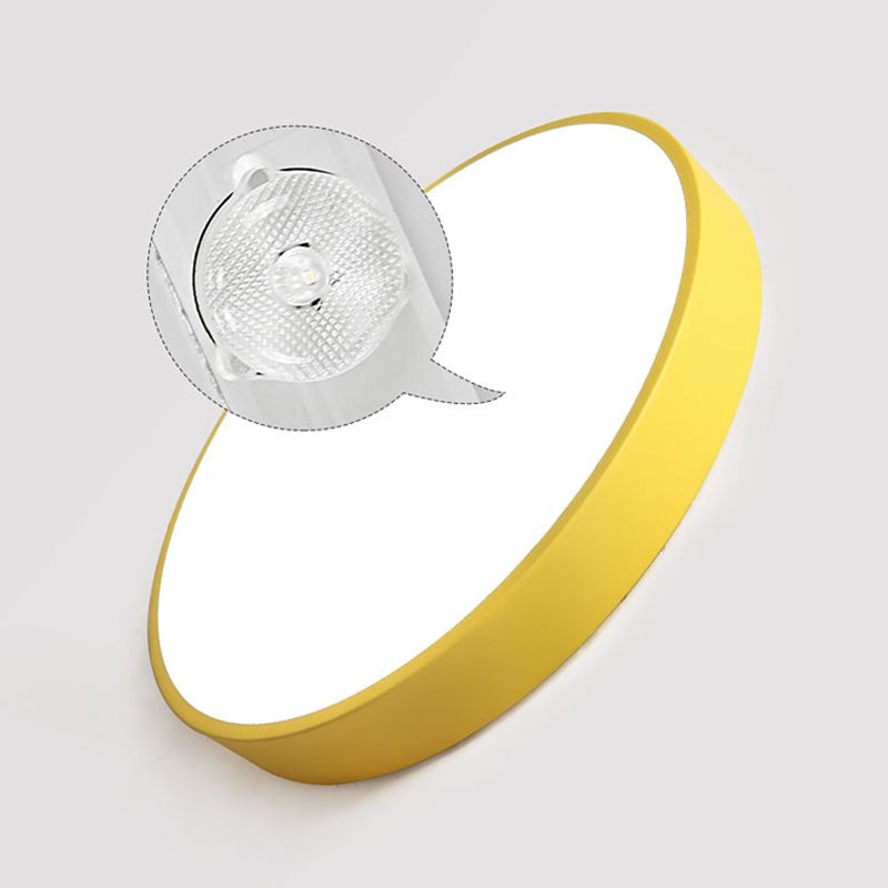 Elysia Modern Rund LED Taklampa Rosa Grå Metall Vardagsrum