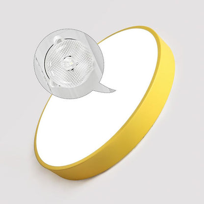 Elysia Modern Rund LED Taklampa Rosa Grå Metall Vardagsrum