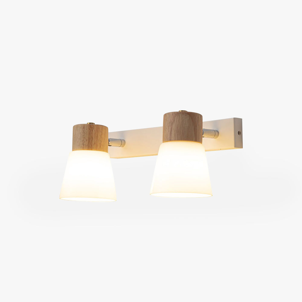 Ozawa Nordic LED Vägglampa Trä/Glas Vardagsrum/Matsal Vit