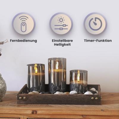 Carvallo - Realistiska flammfria ljus (inkl. fjärrkontroll)