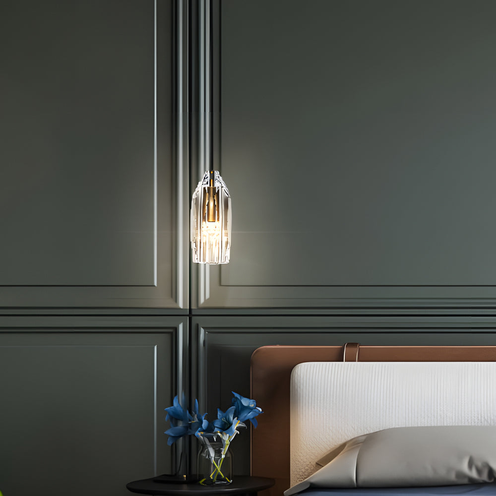 Geometrisk Taklampa med Kristallaccenter