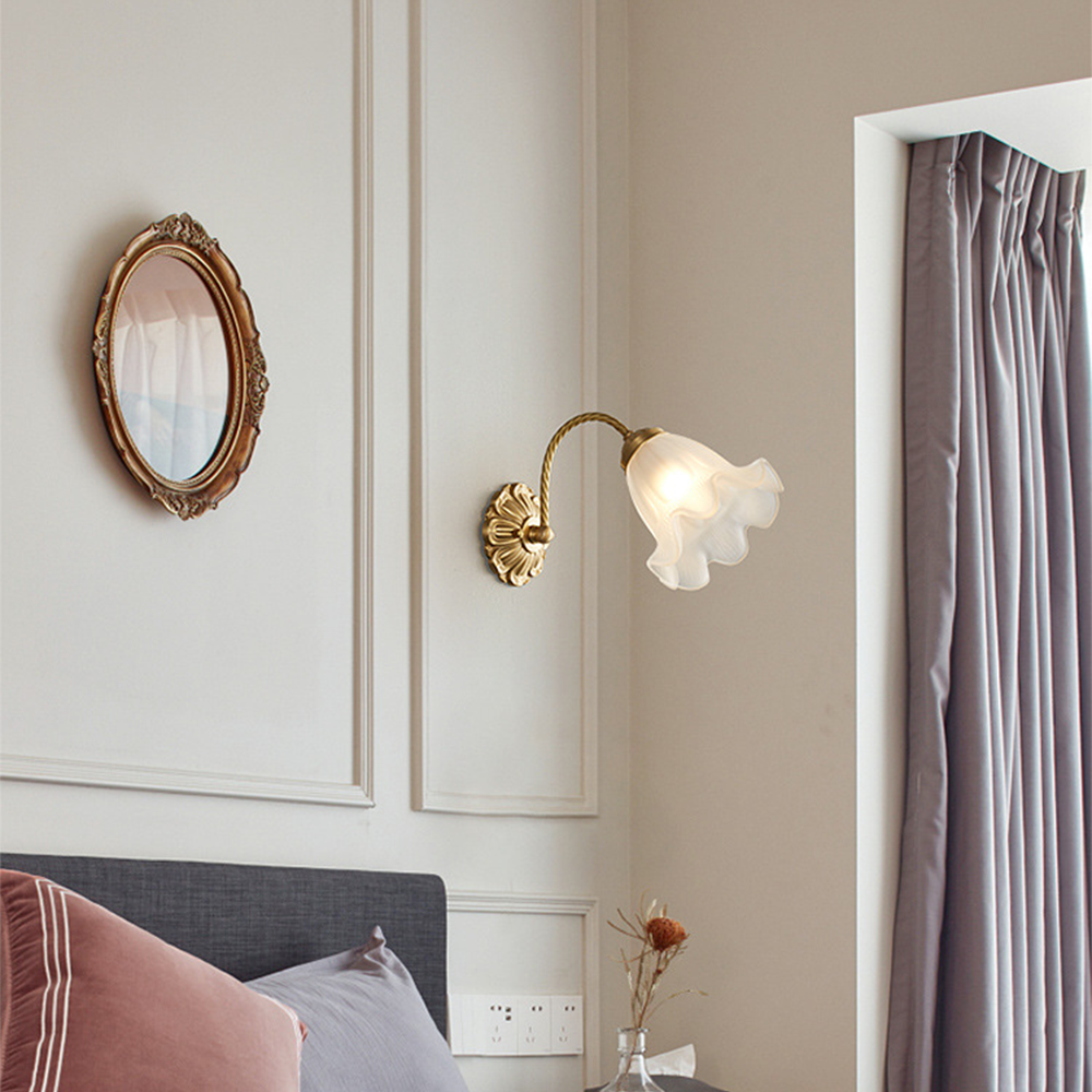 Fransk Vardagsrum Retro Glas Vägglampor