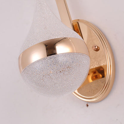 Minimalistisk droppformad LED-vägglampa med 1 ljus