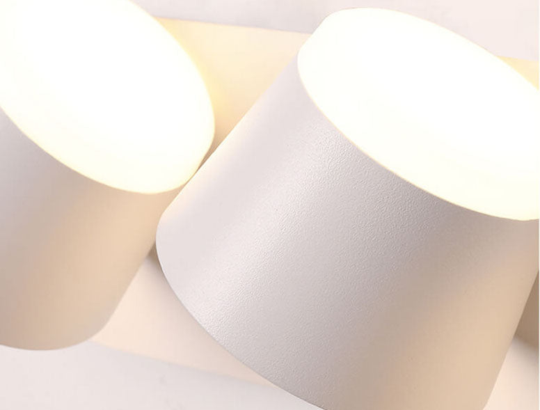 ScandiGlow – Justerbar LED Vägglampa med Cylinderformad Skärm, Finns i 1/2/3 Ljuspunktet