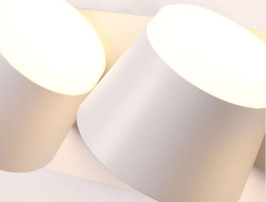 ScandiGlow – Justerbar LED Vägglampa med Cylinderformad Skärm, Finns i 1/2/3 Ljuspunktet