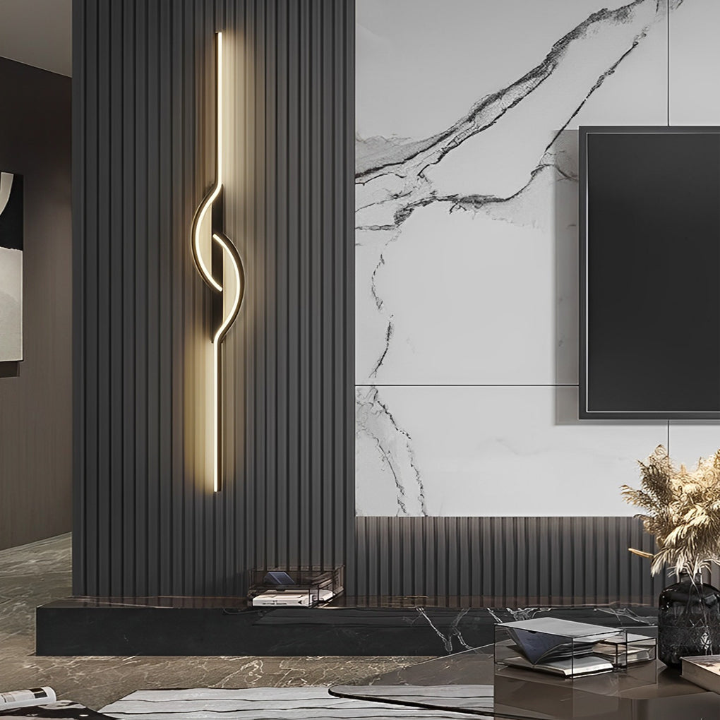 Vägglampa Modern Svart Aluminium LED Armatur