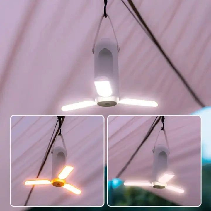 Bärbar uppladdningsbar campinglampa - 180 timmars batteritid &amp; SOS-funktion