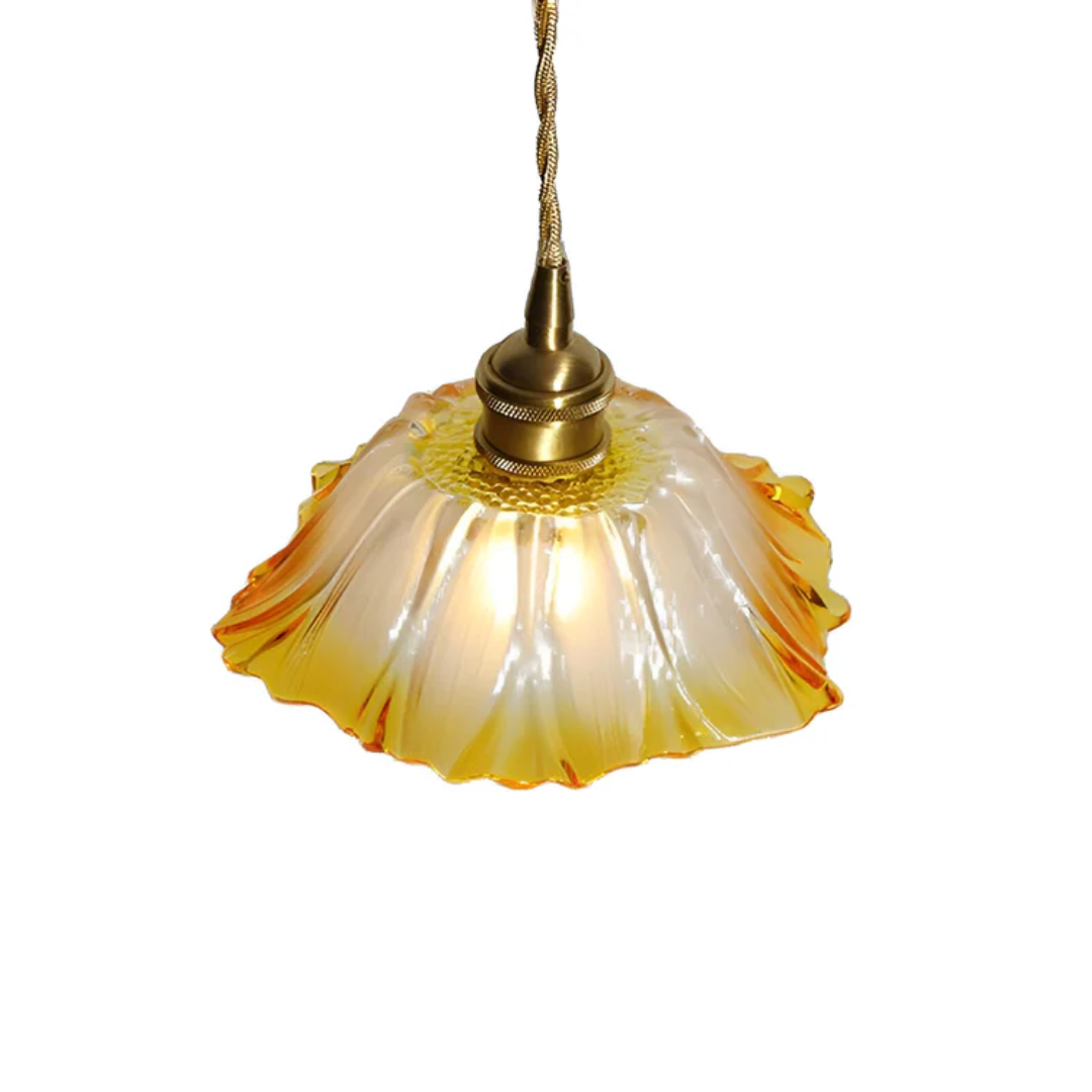 Iphirea Lotus | Hänglampa i glas med varmt LED-ljus
