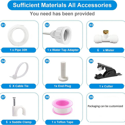 Mistingsystem för terrass och trädgård – Külande sprayset för solskydd och paviljong