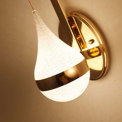 Minimalistisk droppformad LED-vägglampa med 1 ljus