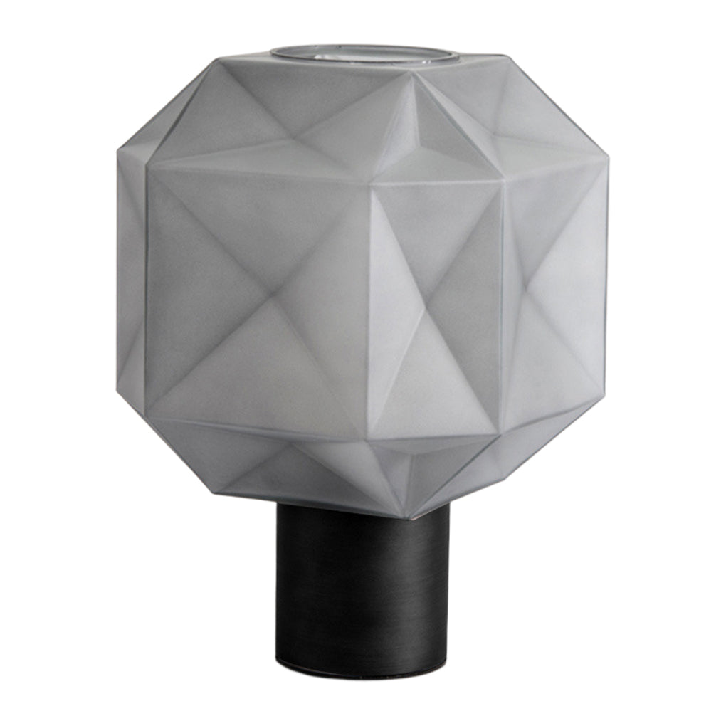 1-Ljus Cubo Bordslampa med Rökgrå Glaslampa