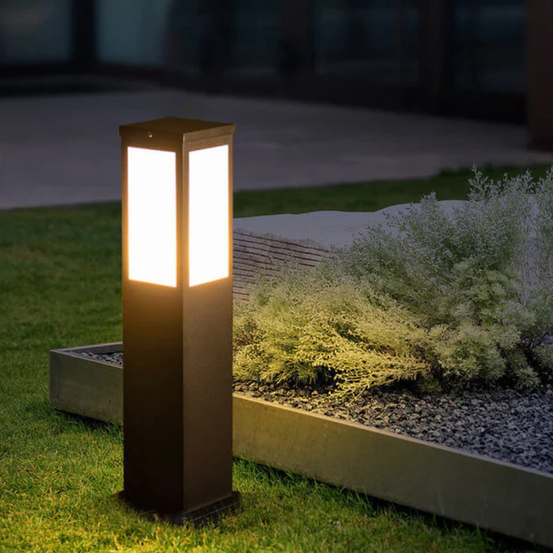 Lunviora Halo | Solcellsdriven design utomhuslampa med mjuk ljuseffekt