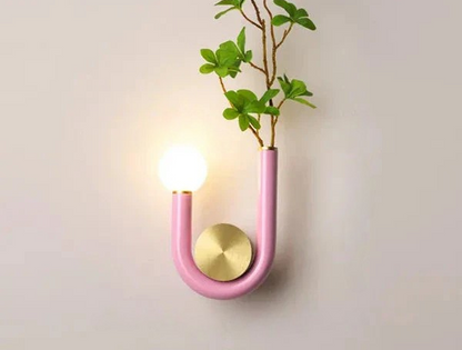 PinkLume – Modern U-formad LED Vägglampa för Sovrum &amp; Barnrum