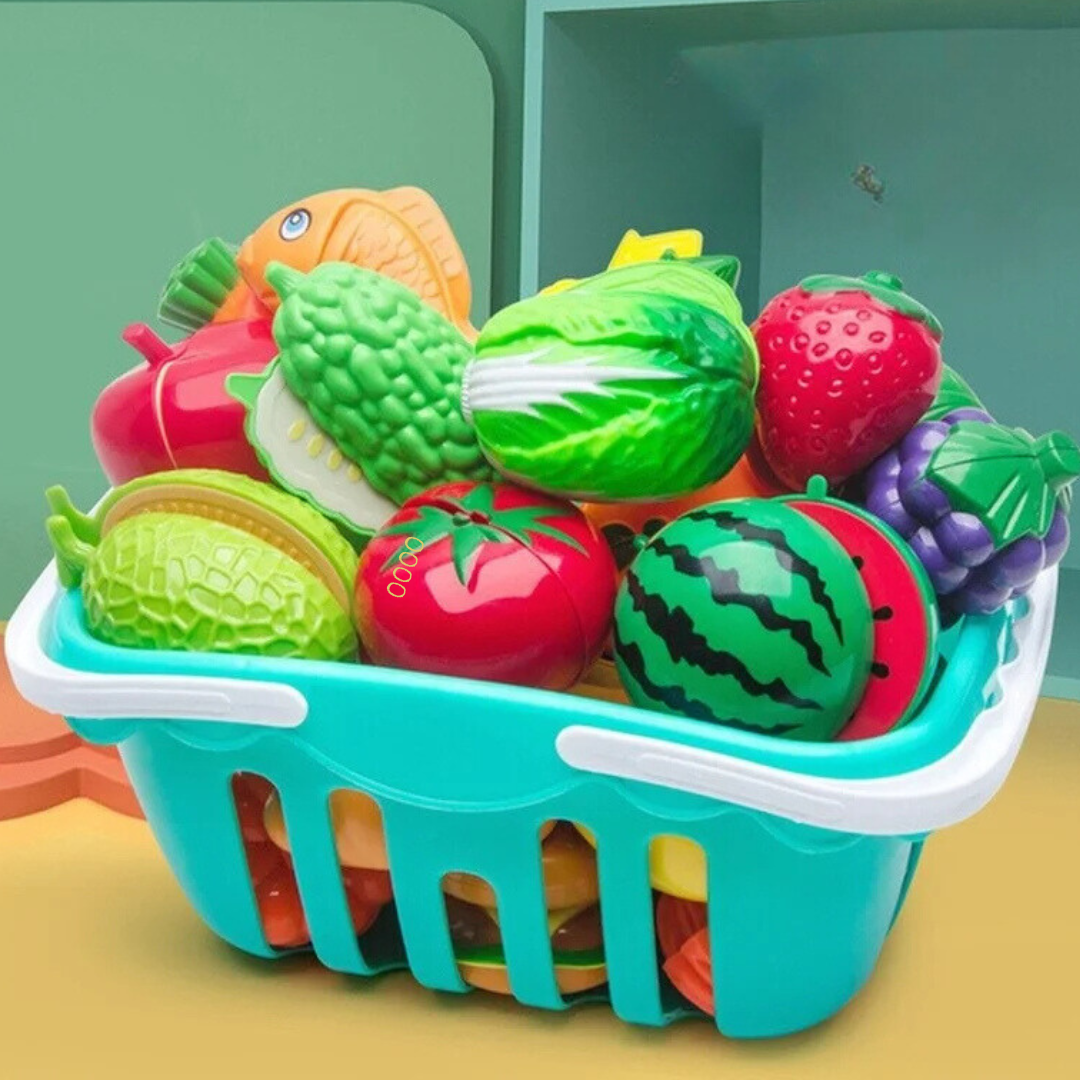 Klippbara frukter och grönsaker leksats