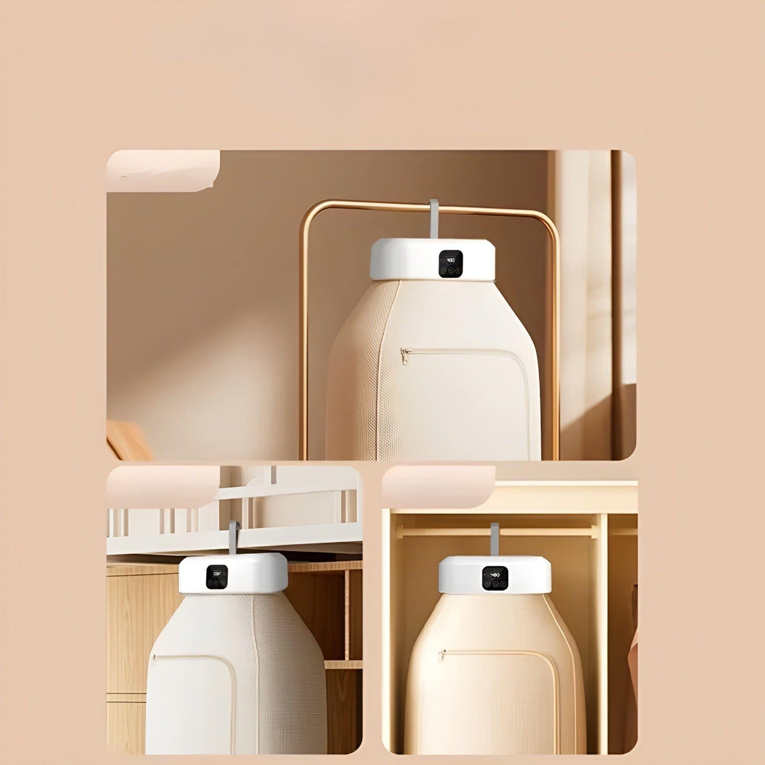 QuickDry Torktumlare – Bärbar Mini Elektrisk Klädtork med Torkväska