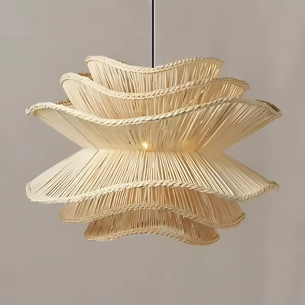 Ignara | Kreativ Rattan-Pendellampa i skandinavisk designstil