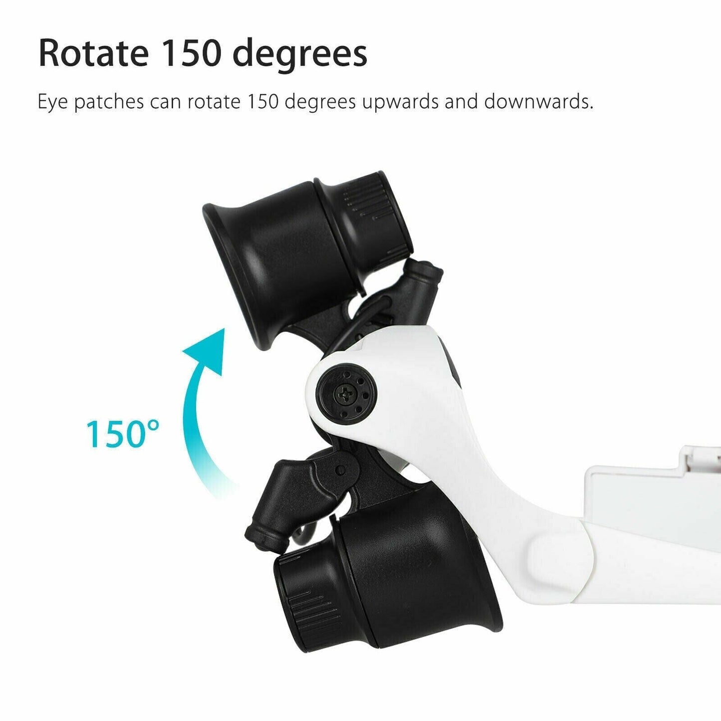 Royaleva Huvudband Head Magnifier 8 Linser LED Ljus Juwelier Glasögon