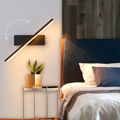 Edge Modern Snurrbar Vägglampa Svart/Vit Sovrum Metall Silikon