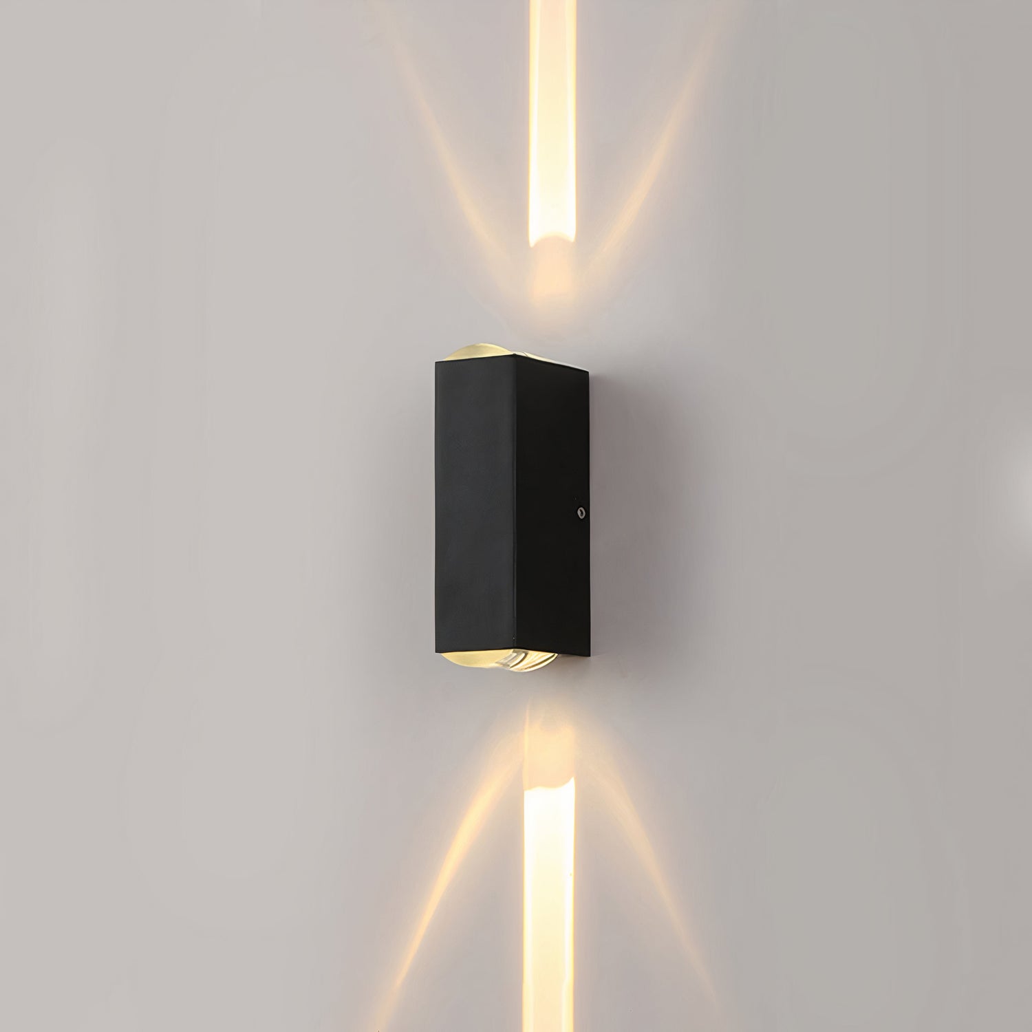 Utomhus Svart Aluminium Vägglampa LED Upp Ner