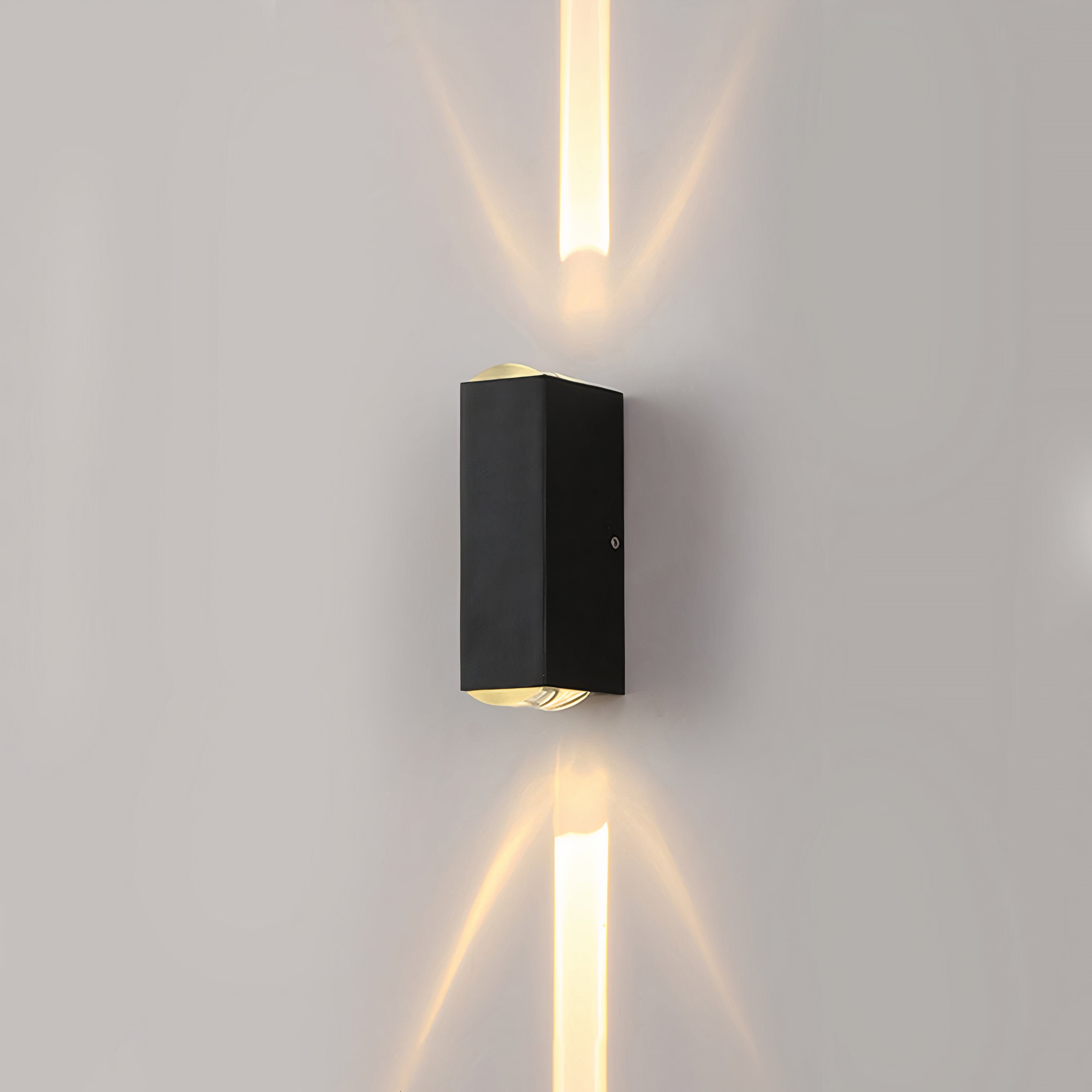 Utomhus Svart Aluminium Vägglampa LED Upp Ner