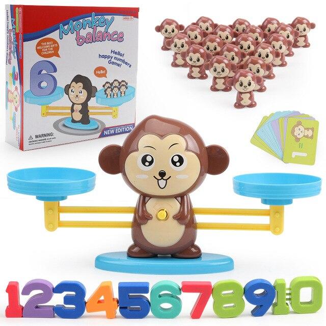 Trä Montessori Matematik Skala - Lär dig Räkna