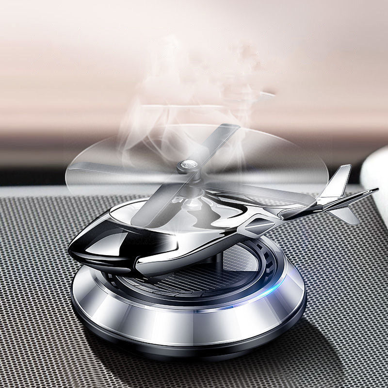 Carvallo - Rotating helikopter luftfriskare soldriven aromaterapi för bilar