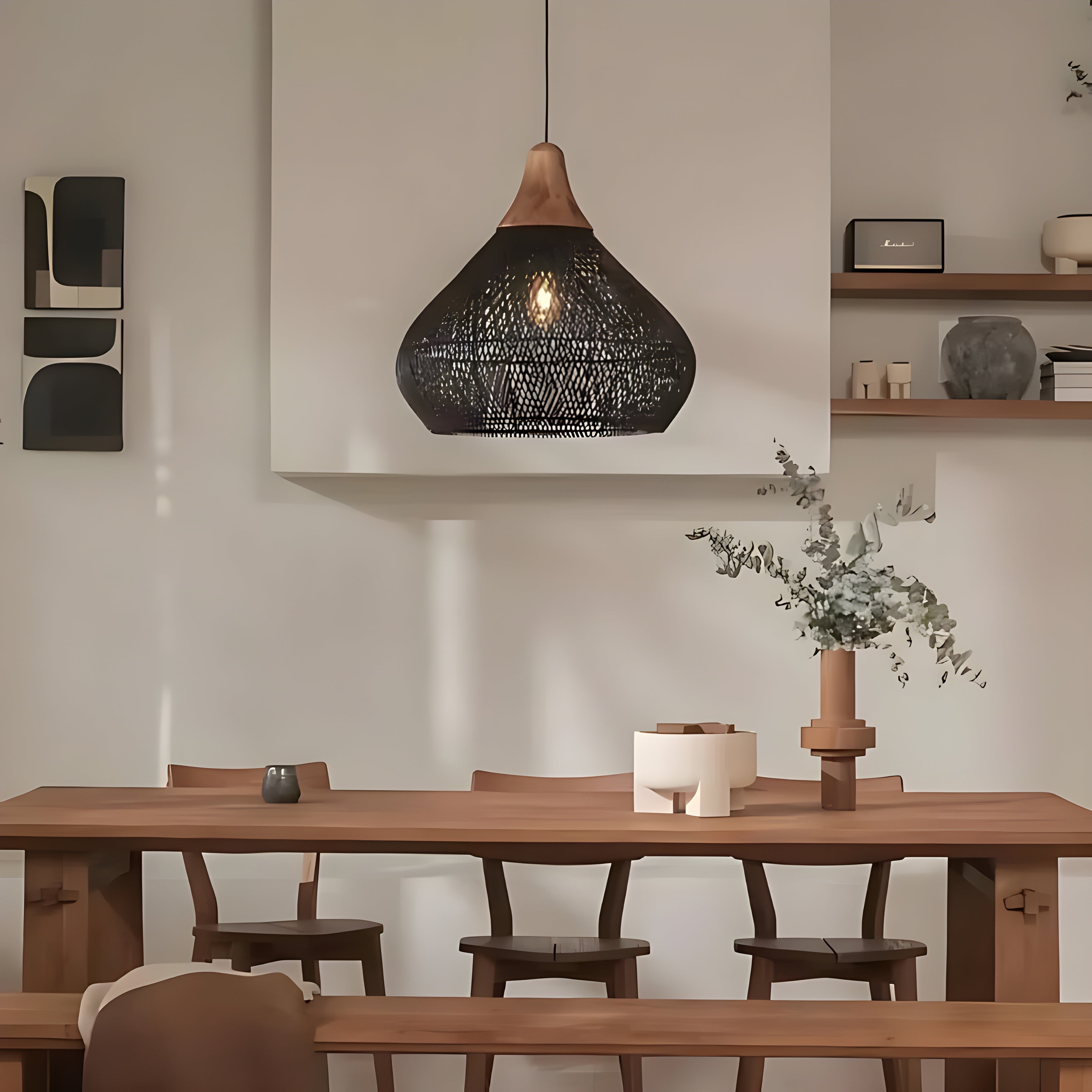 BistroBeam Light - Modern Rattan- taklampa