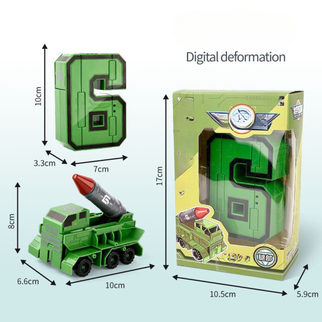 Fällbar nummerfordon barnleksak