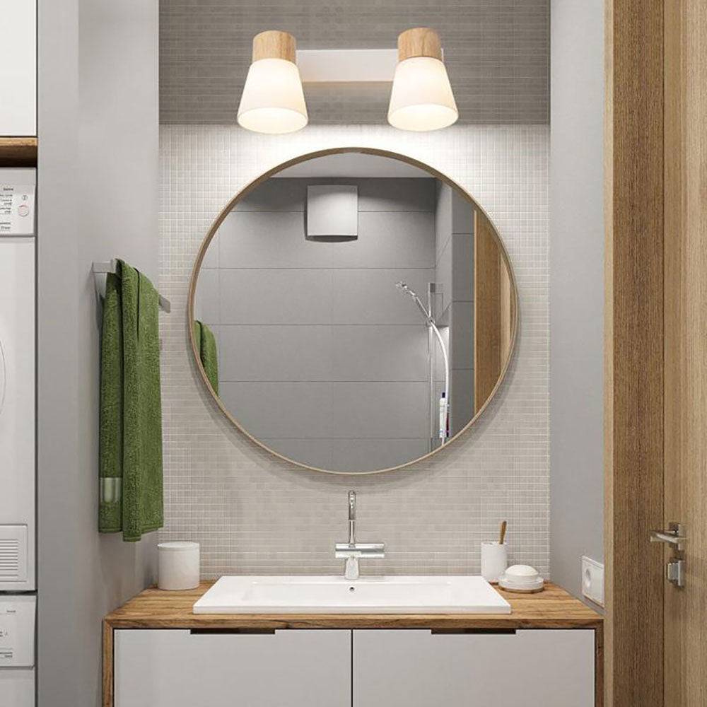 Ozawa Nordic LED Vägglampa Trä/Glas Vardagsrum/Matsal Vit
