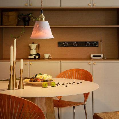 MountainGlow – Stilig keramisk pendel med LED och justerbar höjd