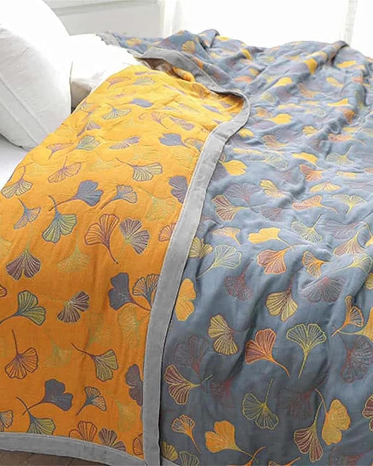 Carvallo – Lyxig bomullsfilt med fint lövmönster för värme och stil