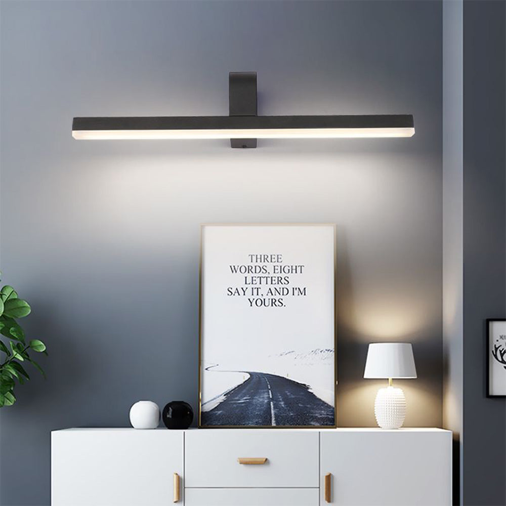 Luna - Modern Linjär LED Spegelväggslampa, Svart/Vit