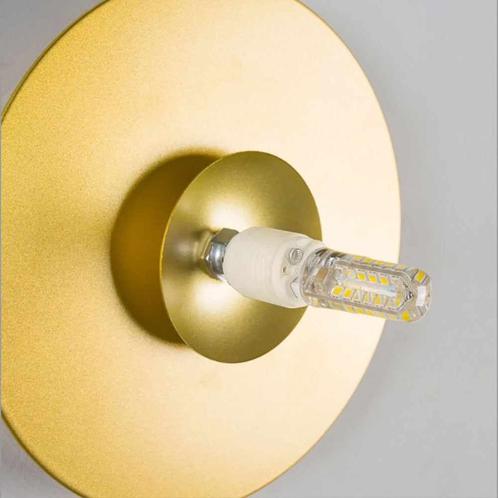 Valentina Modern LED Tak-/Vägglampa Matplats Svart/Guld Glas