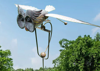 Trädgård Vind Snurra Metall Ute Ornament
