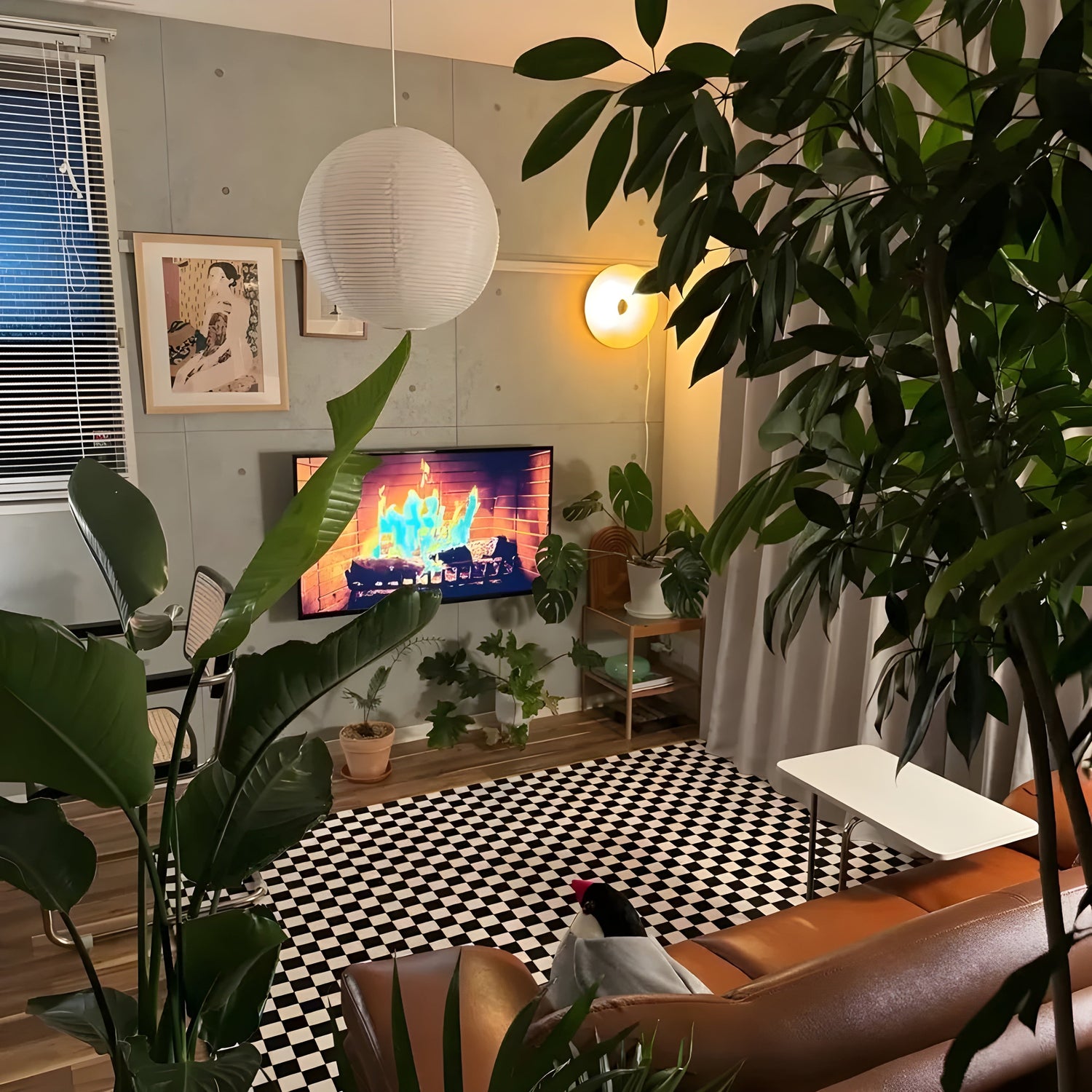 Hängelampa av rispapper – Dekorativ japansk stil för vardagsrum