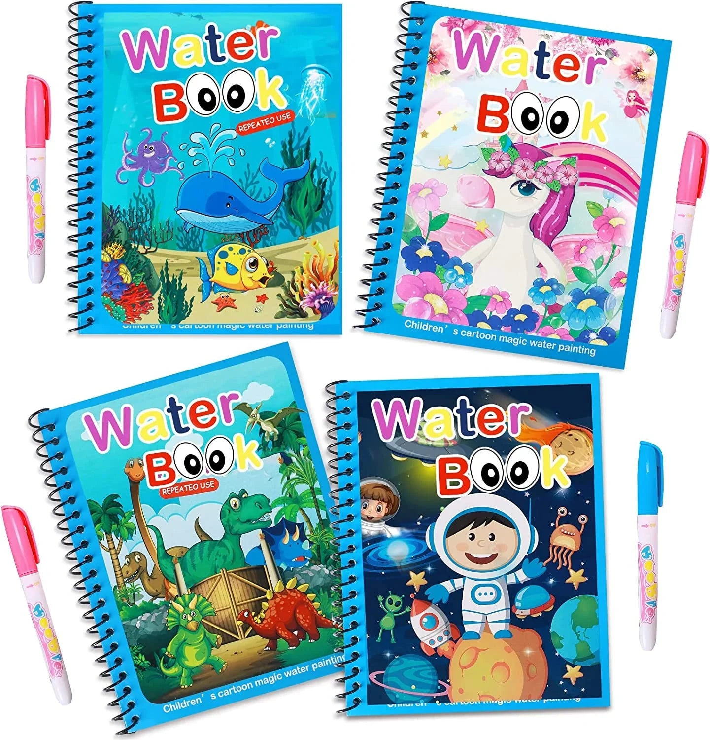 Magic Water Coloring Book – Upptäck Dolda Teckningar