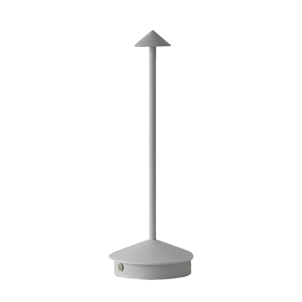 LuminZen - Modern Bollarformad Skrivbordslampa med RGB Färgförändring och Trådlös Laddning