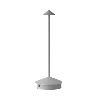 LuminZen - Modern Bollarformad Skrivbordslampa med RGB Färgförändring och Trådlös Laddning