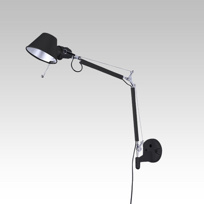 Silverfärgad Industriell Bordslampa - Teleskopisk Design