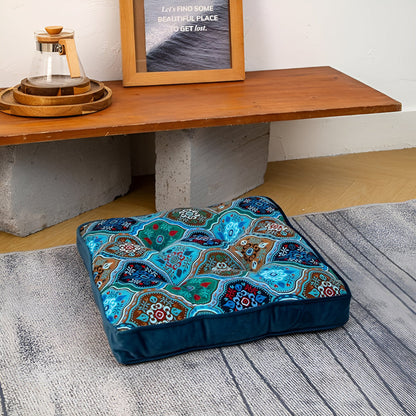Maroccan inspired tie band cushion