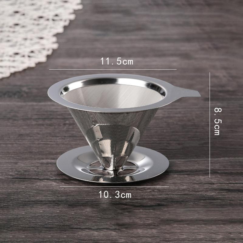 Carvallo Kaffeefilter i rostfritt stål | Fin sil & snabb avrinning | Ø 11,5–12,5 cm | Återanvändbar & Hållbar