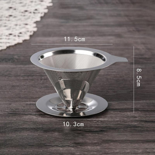 Carvallo Kaffeefilter i rostfritt stål | Fin sil & snabb avrinning | Ø 11,5–12,5 cm | Återanvändbar & Hållbar