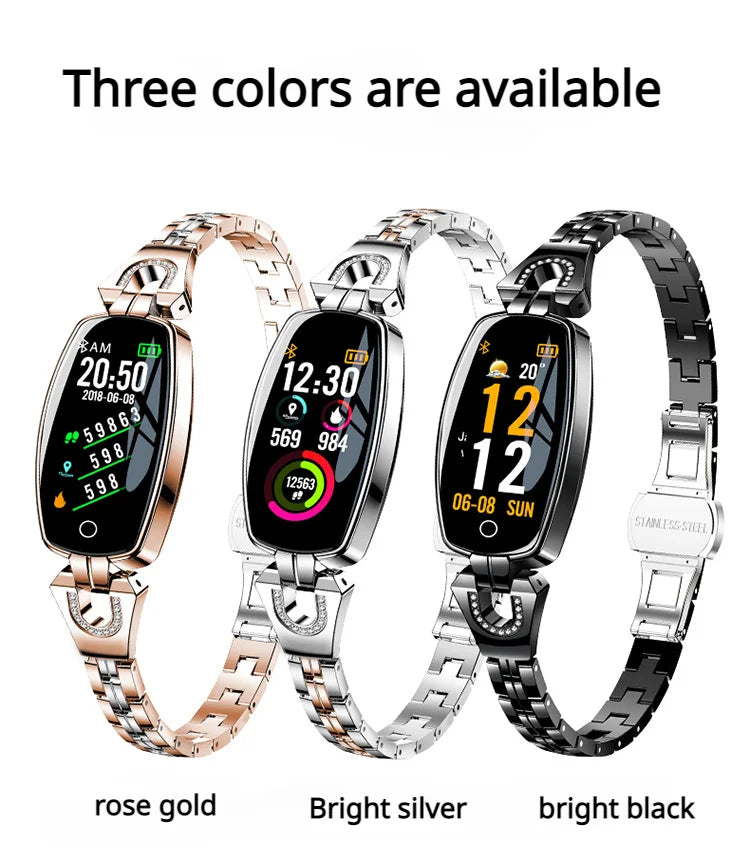 Smart Fitness Watch för kvinnor med armbandstraps