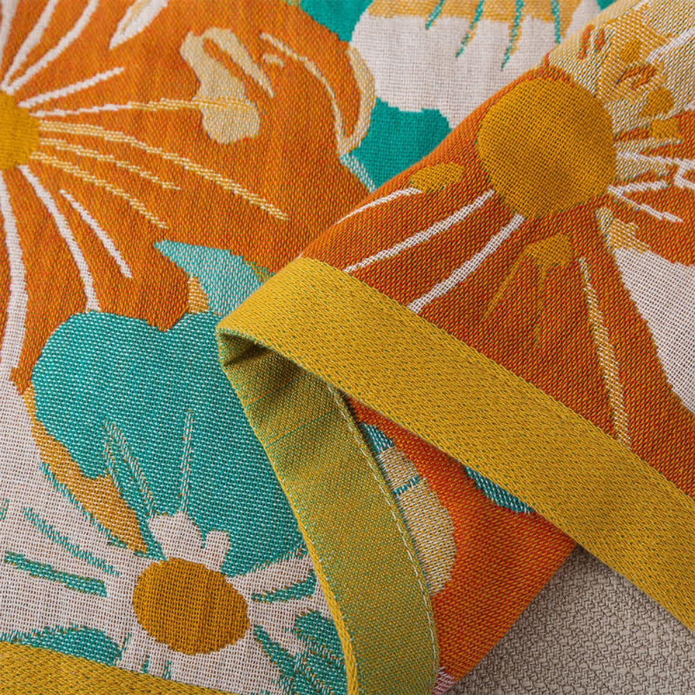 Tropical Bloom Bomullsgaze Badhandduk