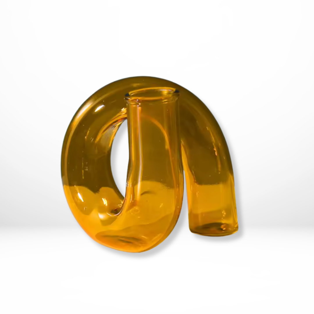 LoopForm Glasvas | Skulptural Borosilicate Design | Modern Transparent