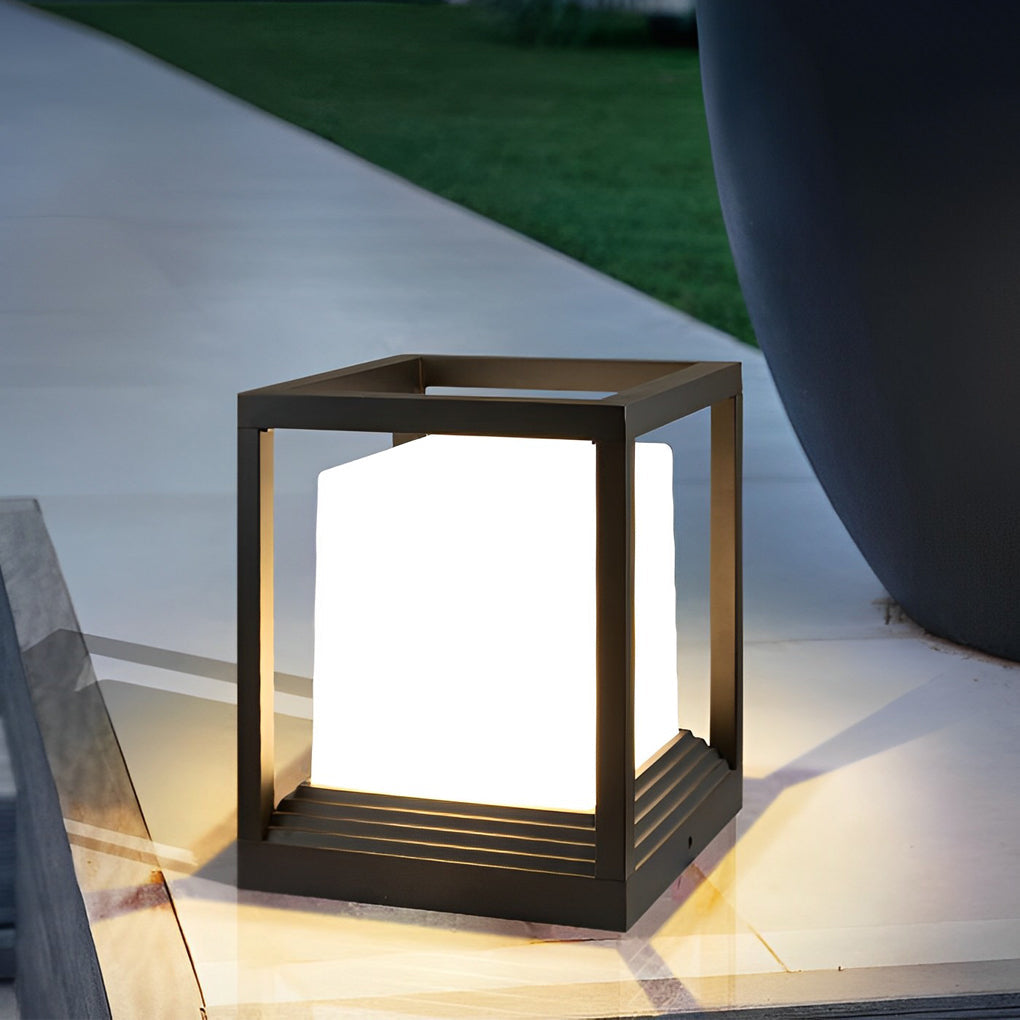 Utomhus solcells LED-ljuskälla svart aluminium