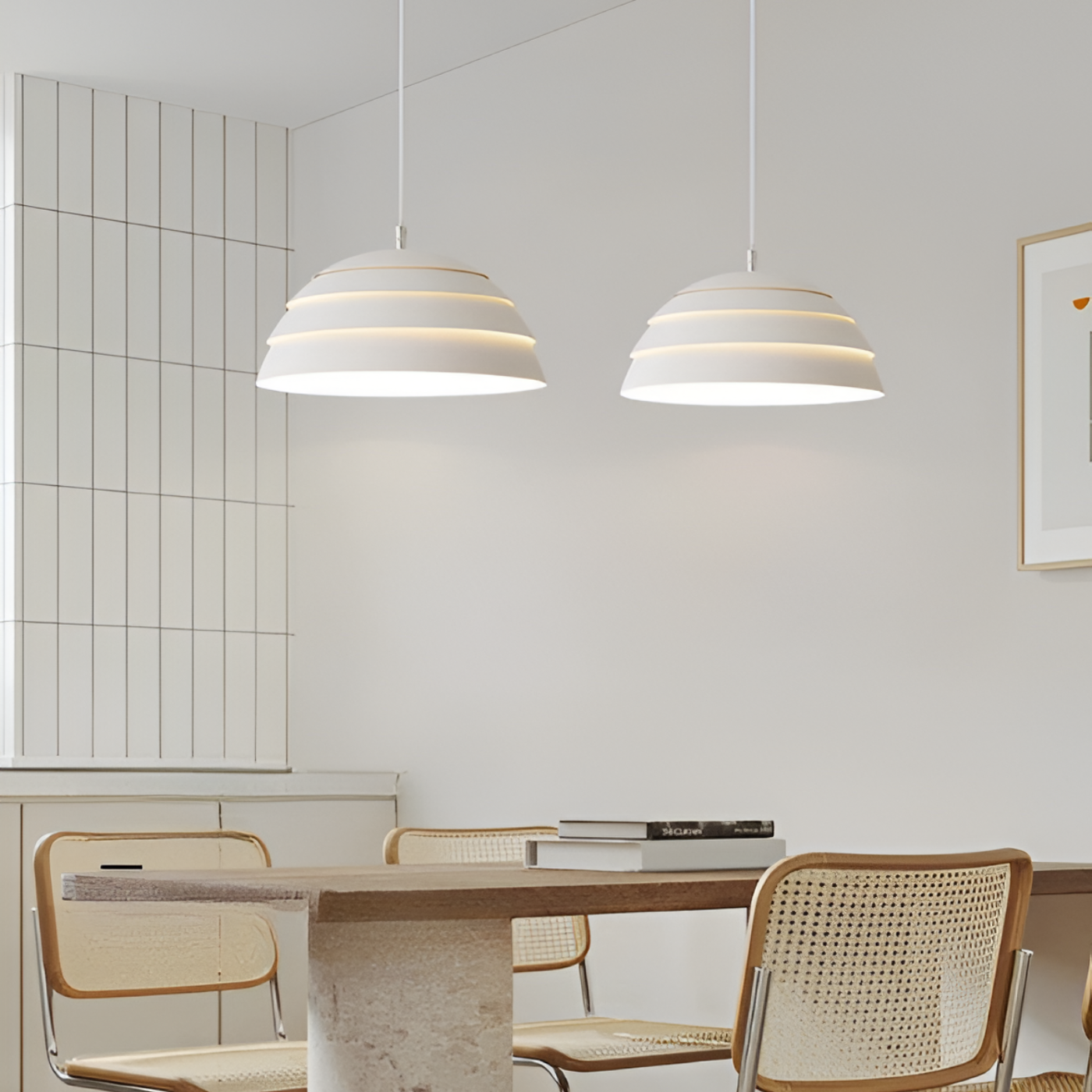 Lunava | Minimalistisk pendellampa med kupolskärm