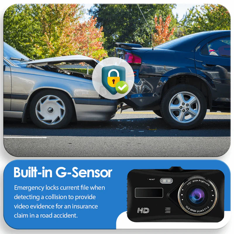 Dash Cam Framsidan Bakre Bilkamera Nattseende